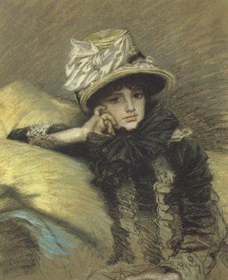 James Tissot Pastel Portraits such as Berthe and his La Femme a Paris series represent Tissot's final works before his religious conversion (nn01) Germany oil painting art